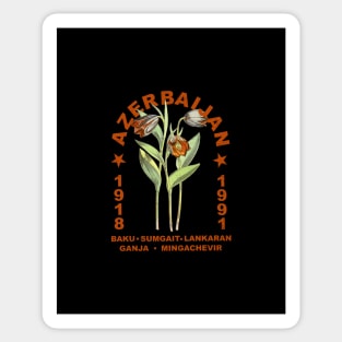 Azerbaijan Vintage Floral Sticker